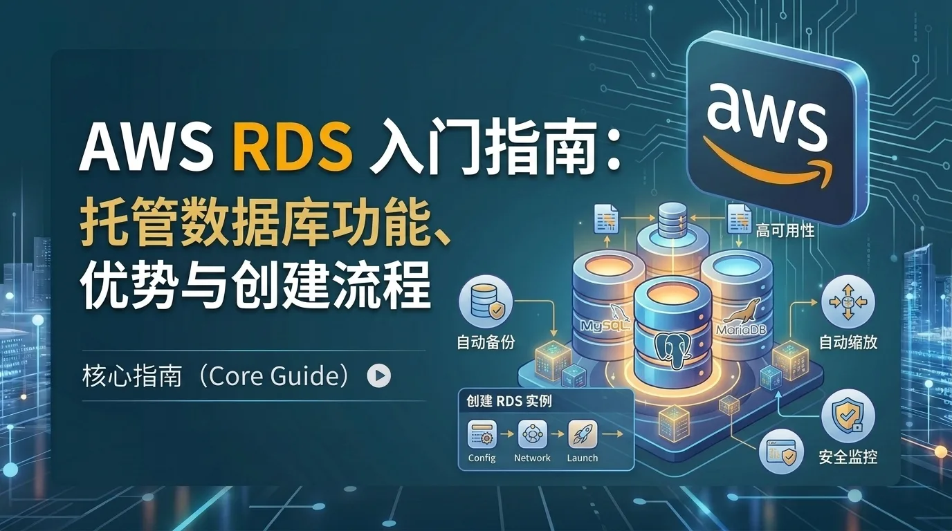 AWS RDS 入门指南：托管数据库功能、优势与创建流程 封面