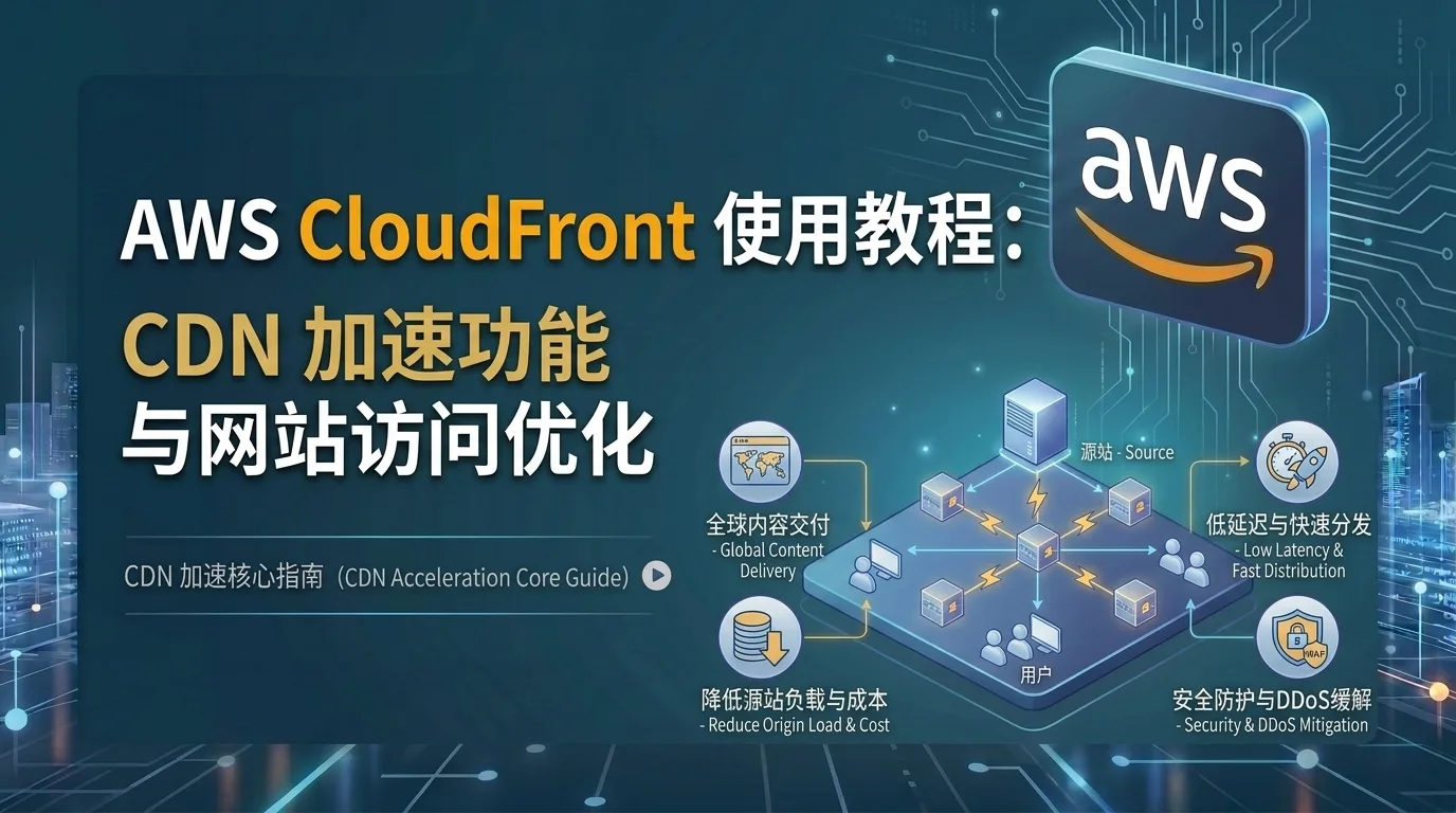 AWS CloudFront 使用教程：CDN 加速功能与网站访问优化 配图