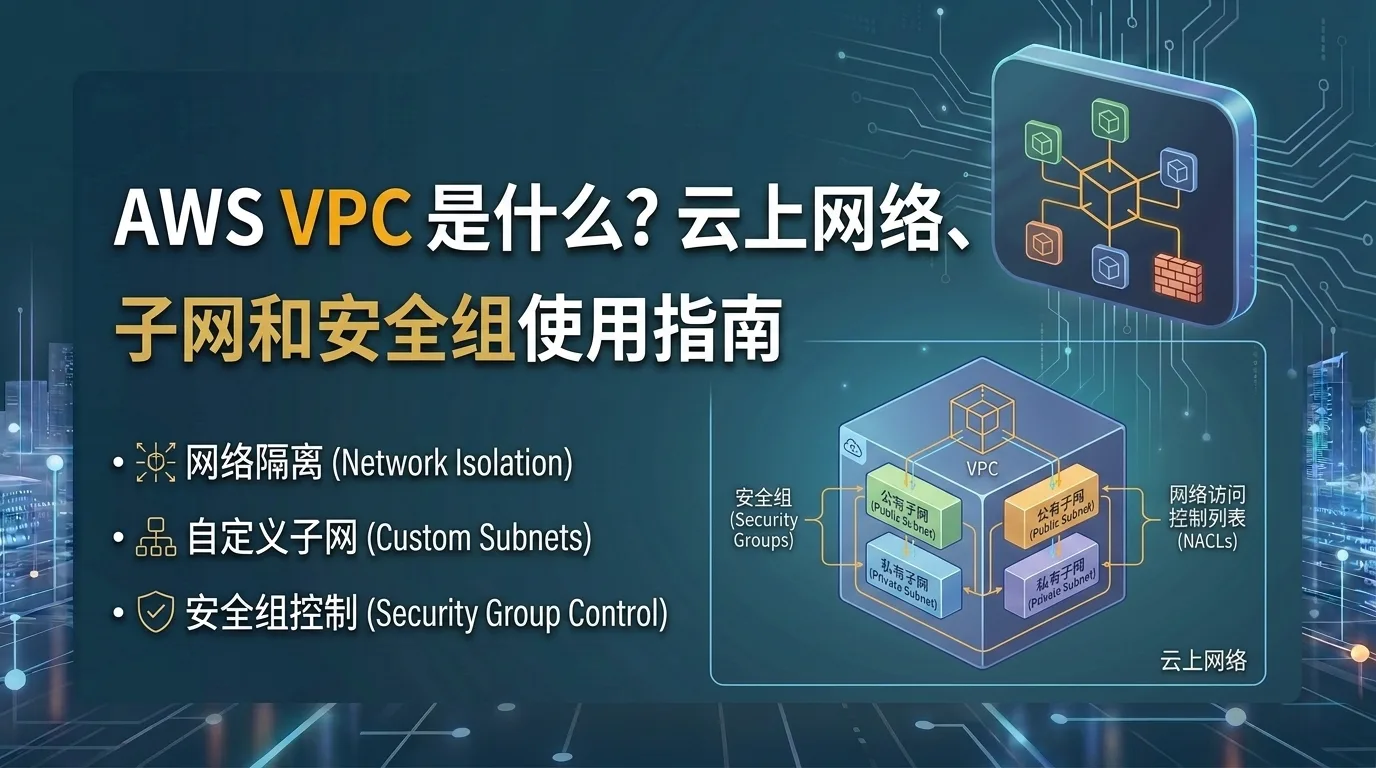 AWS VPC 是什么？云上网络隔离、子网和安全组使用指南 配图
