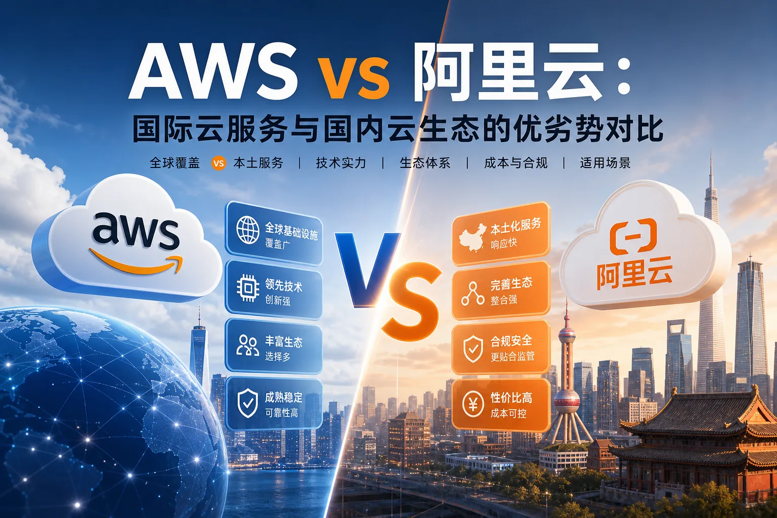 AWS 对比阿里云：云服务器、对象存储、数据库和安全服务差异 配图
