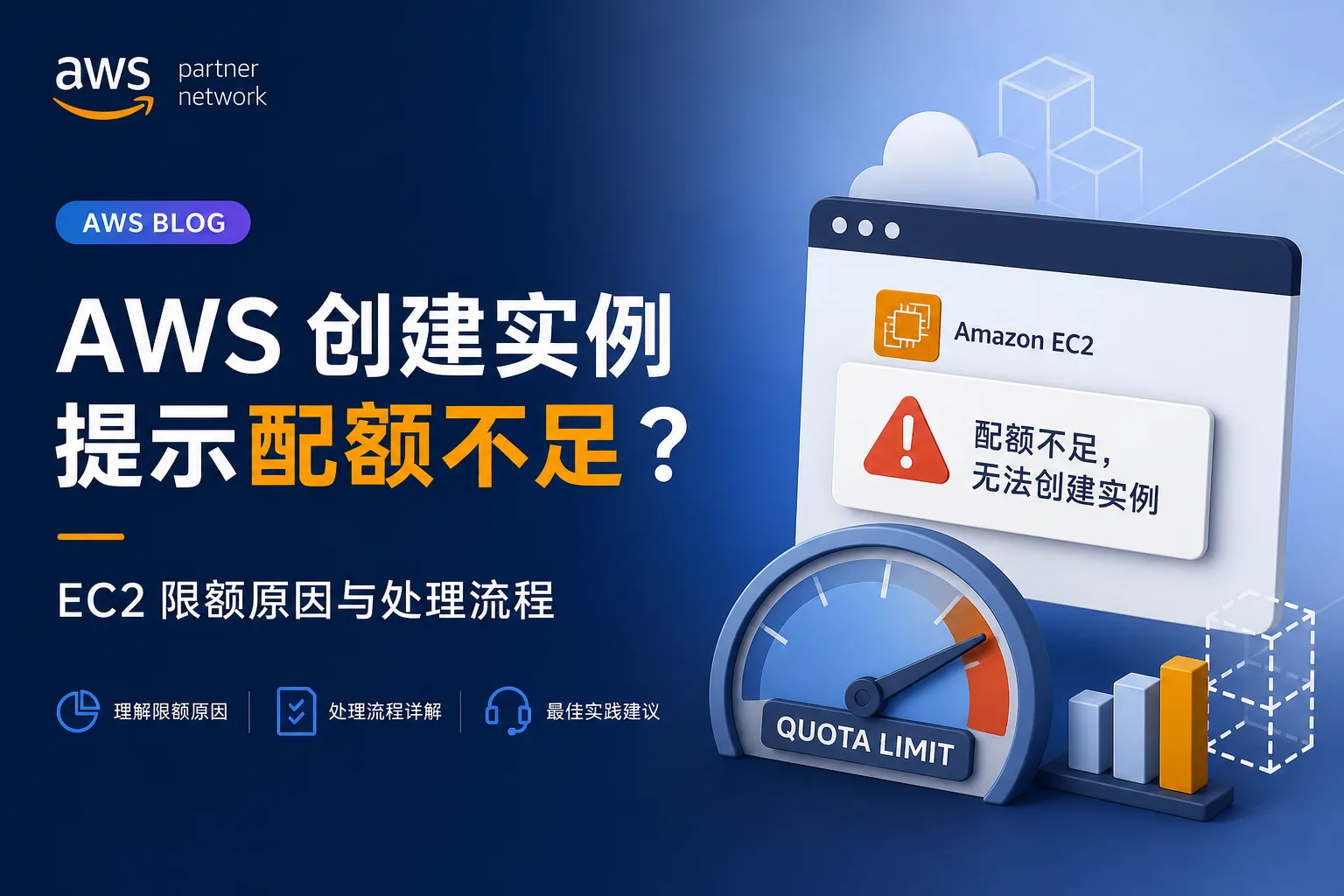 AWS 创建EC2 实例提示配额不足时该如何解决？ 配图