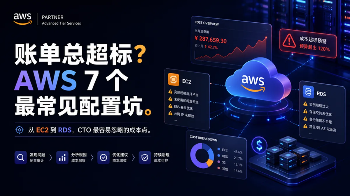 账单总超标？AWS 7 个最常见配置坑：从 EC2 到 RDS，CTO 最容易忽略的成本点 配图