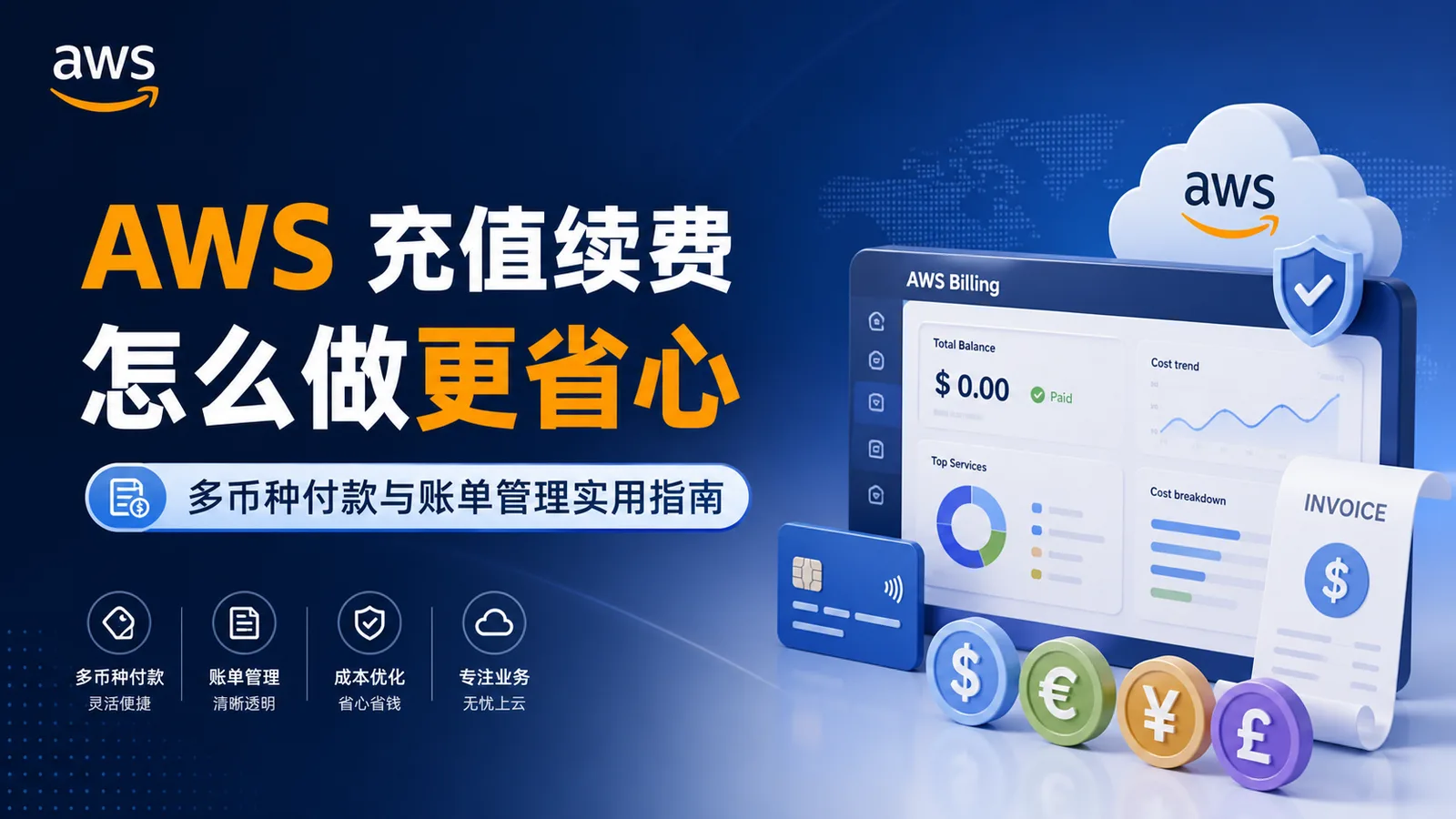 AWS 充值续费怎么做更省心？多币种付款与账单管理实用指南 配图